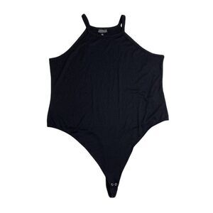 Danielle Bernstein Tank Top Bodysuit Women's 3X Black Soft Stretchy NEW‎